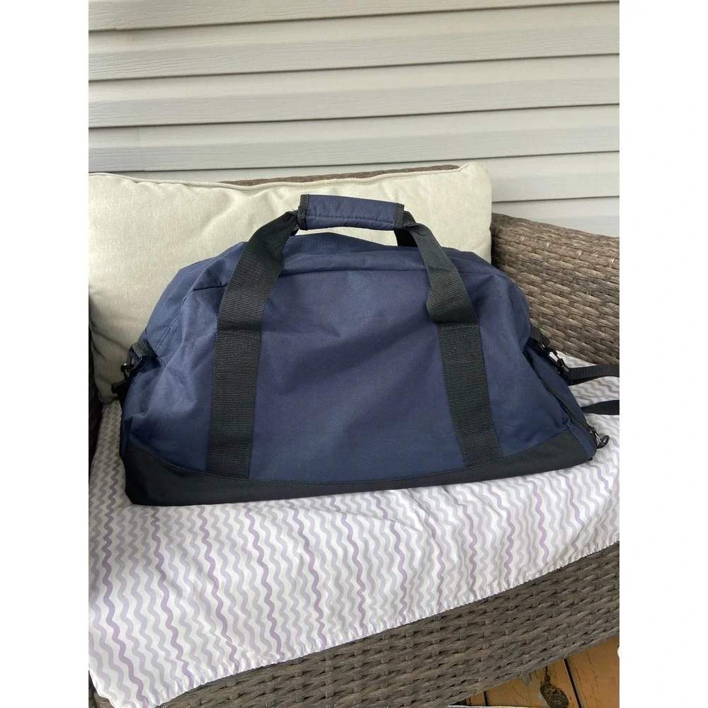 Port and Company Navy Blue JOY Logo Duffel Bag Gym Travel Weekend Bag 22 Inch